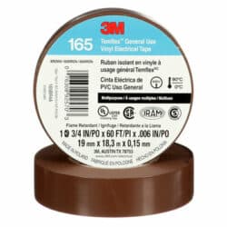 3M™ Temflex™ Vinyl Electrical Tape 165, Brown, 3/4 in x 60 ft (19 mm x 18 m), 6 mil image 3M™ Temflex™ Vinyl Electrical Tape 165, Brown, 3/4 in x 60 ft (19 mm x 18 m), 6 milimage