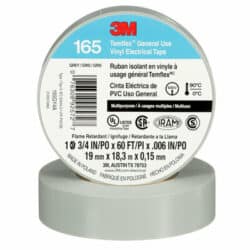 3M™ Temflex™ Vinyl Electrical Tape 165, Gray, 3/4 in x 60 ft (19 mm x 18 m), 6 mil image 3M™ Temflex™ Vinyl Electrical Tape 165, Gray, 3/4 in x 60 ft (19 mm x 18 m), 6 milimage