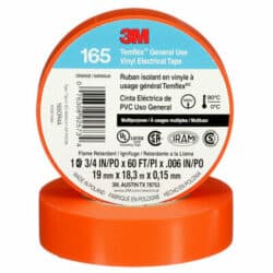 3M™ Temflex™ Vinyl Electrical Tape 165, Orange, 3/4 in x 60 ft (19 mm x 18 m), 6 mil image 3M™ Temflex™ Vinyl Electrical Tape 165, Orange, 3/4 in x 60 ft (19 mm x 18 m), 6 milimage