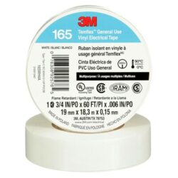 3M™ Temflex™ Vinyl Electrical Tape 165, White, 3/4 in x 60 ft (19 mm x 18 m), 6 mil image 3M™ Temflex™ Vinyl Electrical Tape 165, White, 3/4 in x 60 ft (19 mm x 18 m), 6 milimage