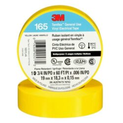 3M™ Temflex™ Vinyl Electrical Tape 165, Yellow, 3/4 in x 60 ft (19 mm x 18 m), 6 mil image 3M™ Temflex™ Vinyl Electrical Tape 165, Yellow, 3/4 in x 60 ft (19 mm x 18 m), 6 milimage