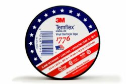 3M™ Temflex™ Vinyl Electrical Tape 1776, 3/4 in x 60 ft, 1-1/2 in Core, Black image 3M™ Temflex™ Vinyl Electrical Tape 1776, 3/4 in x 60 ft, 1-1/2 in Core, Blackimage