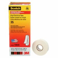Scotch® Vinyl Color Coding Electrical Tape 35, 3/4 in x 66 ft, White - Image 3