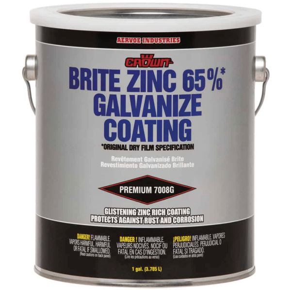 Aervoe Crown Brite Galvanize Coating 65% Zinc Rich - 1 Gallon
