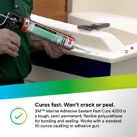 3M™ Marine Adhesive Sealant 4200FC, Fast Cure, White, 295 ml Cartridge, 12/Case - Image 6