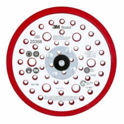 3M Xtract™ Low Profile Back-up Pad, 20356, 6 in x 3/8 in x 5/16 in-24 External, 52 Holes, Red Foam image 3M Xtract™ Low Profile Back-up Pad, 20356, 6 in x 3/8 in x 5/16 in-24 External, 52 Holes, Red Foamimage