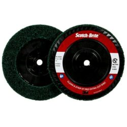 Scotch-Brite™ Clean and Strip XT Pro Extra Cut Disc, XC-DC, A/O Extra Coarse, Green, 7 in x 5/8 in-11, Type 27, 5 ea/Case image Scotch-Brite™ Clean and Strip XT Pro Extra Cut Disc, XC-DC, A/O Extra Coarse, Green, 7 in x 5/8 in-11, Type 27, 5 ea/Caseimage