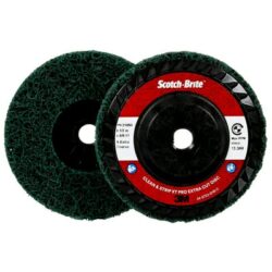 Scotch-Brite™ Clean and Strip XT Pro Extra Cut Disc, XC-DC, A/O Extra Coarse, Green, 4-1/2 in x 5/8 in-11, Type 27, 10 ea/Case image Scotch-Brite™ Clean and Strip XT Pro Extra Cut Disc, XC-DC, A/O Extra Coarse, Green, 4-1/2 in x 5/8 in-11, Type 27, 10 ea/Caseimage