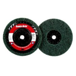 Scotch-Brite™ Clean and Strip XT Pro Extra Cut Disc, XC-DC, A/O Extra Coarse, Green, 5 in x 5/8 in-11, Type 27, 10 ea/Case image Scotch-Brite™ Clean and Strip XT Pro Extra Cut Disc, XC-DC, A/O Extra Coarse, Green, 5 in x 5/8 in-11, Type 27, 10 ea/Caseimage