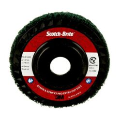 Scotch-Brite™ Clean and Strip XT Pro Extra Cut Disc, XC-DC, A/O Extra Coarse, Green, 4-1/2 in x 7/8 in, Type 27, 10 ea/Case image Scotch-Brite™ Clean and Strip XT Pro Extra Cut Disc, XC-DC, A/O Extra Coarse, Green, 4-1/2 in x 7/8 in, Type 27, 10 ea/Caseimage
