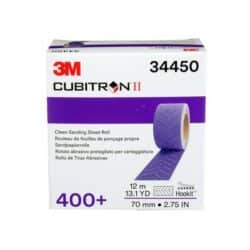 3M™ Cubitron™ II Hookit™ Clean Sanding Sheet Roll, 34450, 400+ grade, 70 mm x 12 m image 3M™ Cubitron™ II Hookit™ Clean Sanding Sheet Roll, 34450, 400+ grade, 70 mm x 12 mimage