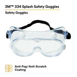 3M™ 334 Splash Safety Goggles Anti-Fog 40661-00000-10, Clear Anti Fog Lens image 3M™ 334 Splash Safety Goggles Anti-Fog 40661-00000-10, Clear Anti Fog Lensimage