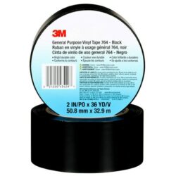 3M™ General Purpose Vinyl Tape 764, Black, 2 in x 36 yd, 5 mil, 24 Roll/Case, Individually Wrapped Conveniently Packaged image 3M™ General Purpose Vinyl Tape 764, Black, 2 in x 36 yd, 5 mil, 24 Roll/Case, Individually Wrapped Conveniently Packagedimage