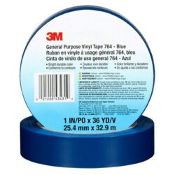 3M™ General Purpose Vinyl Tape 764, Blue, 1 in x 36 yd, 5 mil, 36 Roll/Case, Individually Wrapped Conveniently Packaged image 3M™ General Purpose Vinyl Tape 764, Blue, 1 in x 36 yd, 5 mil, 36 Roll/Case, Individually Wrapped Conveniently Packagedimage