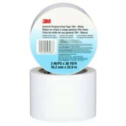 3M™ General Purpose Vinyl Tape 764, White, 3 in x 36 yd, 5 mil, 12 Roll/Case, Individually Wrapped Conveniently Packaged image 3M™ General Purpose Vinyl Tape 764, White, 3 in x 36 yd, 5 mil, 12 Roll/Case, Individually Wrapped Conveniently Packagedimage