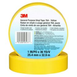 3M™ General Purpose Vinyl Tape 764, Yellow, 1 in x 36 yd, 5 mil, 36 Roll/Case, Individually Wrapped Conveniently Packaged image 3M™ General Purpose Vinyl Tape 764, Yellow, 1 in x 36 yd, 5 mil, 36 Roll/Case, Individually Wrapped Conveniently Packagedimage