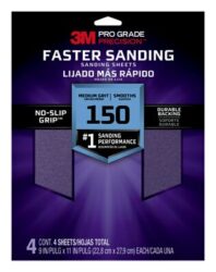 3M™ Pro Grade Precision™ Faster Sanding Sheets w/ NO-SLIP GRIP™ Backing SHR180-PGP-4T, 9 in x 11 in, 180 Gr, 4 Shts/pk image 3M™ Pro Grade Precision™ Faster Sanding Sheets w/ NO-SLIP GRIP™ Backing SHR180-PGP-4T, 9 in x 11 in, 180 Gr, 4 Shts/pkimage