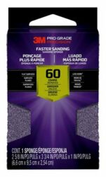 3M™ Pro Grade Precision™ Faster Sanding Block Sponge, 24000TRIP-M-B, 2 5/8 in x 3.75 in x 1 in, Coarse, 12/cs image 3M™ Pro Grade Precision™ Faster Sanding Block Sponge, 24000TRIP-M-B, 2 5/8 in x 3.75 in x 1 in, Coarse, 12/csimage