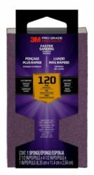 3M™ Pro Grade Precision™ Faster Sanding Block Sponge, 24001TRI-F-B, 2.5 in x 4.5 in x 1 in, 120 grit, Fine, 12/cs image 3M™ Pro Grade Precision™ Faster Sanding Block Sponge, 24001TRI-F-B, 2.5 in x 4.5 in x 1 in, 120 grit, Fine, 12/csimage