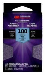 3M™ Pro Grade Precision™ Faster Sanding Block Sponge, 24001TRIP-F-B, 2 5/8 in x 3.75 in x 1 in, Fine, 12/cs image 3M™ Pro Grade Precision™ Faster Sanding Block Sponge, 24001TRIP-F-B, 2 5/8 in x 3.75 in x 1 in, Fine, 12/csimage