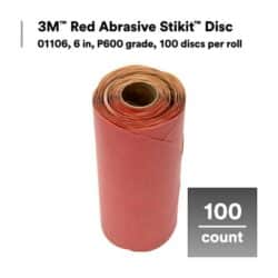 3M™ Red Abrasive Stikit™ Disc, 01106, 6 in, P600 grit image 3M™ Red Abrasive Stikit™ Disc, 01106, 6 in, P600 gritimage