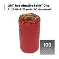 3M™ Red Abrasive Stikit™ Disc, 01113, 6 in, P150 grit - Image 3