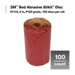 3M™ Red Abrasive Stikit™ Disc, 01114, 6 in, P120 grit image 3M™ Red Abrasive Stikit™ Disc, 01114, 6 in, P120 gritimage