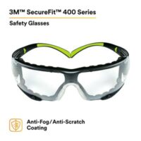 3M™ SecureFit™ Safety Glasses SF401AF-FM, Foam, Clear Anti-fog Lens - Image 3