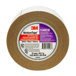 3M™ Venture Tape™ ASJ Facing Tape 1540CW, White, 72 mm x 45.7 m, 16 Rolls/Case image 3M™ Venture Tape™ ASJ Facing Tape 1540CW, White, 72 mm x 45.7 m, 16 Rolls/Caseimage