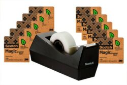 Scotch® Magic™ Greener Tape with Dispenser 812-10P-C38, 3/4 in x 900 in (19 mm x 22,8 m), 10-Pack with Tape Dispenser image Scotch® Magic™ Greener Tape with Dispenser 812-10P-C38, 3/4 in x 900 in (19 mm x 22,8 m), 10-Pack with Tape Dispenserimage