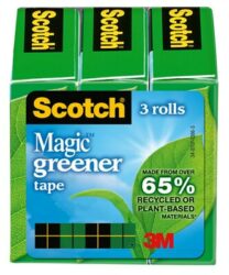 Scotch® Magic™ Greener Tape 812-3P, 3/4 in x 900 in (19 mm x 22,8 m) image Scotch® Magic™ Greener Tape 812-3P, 3/4 in x 900 in (19 mm x 22,8 m)image