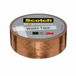 Scotch® Expressions Washi Tape C614-CPR, .59 in x 275 in (15 mm x 7 m) Copper Foil image Scotch® Expressions Washi Tape C614-CPR, .59 in x 275 in (15 mm x 7 m) Copper Foilimage