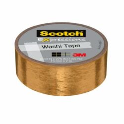 Scotch® Expressions Washi Tape C614-GLD, .59 in x 275 in (15 mm x 7 m) Gold Foil image Scotch® Expressions Washi Tape C614-GLD, .59 in x 275 in (15 mm x 7 m) Gold Foilimage