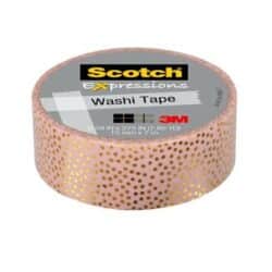 Scotch® Expressions Washi Tape C614-P2, Pastel Pink with Gold Foil Dots image Scotch® Expressions Washi Tape C614-P2, Pastel Pink with Gold Foil Dotsimage