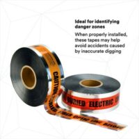 Scotch® Detectable Buried Barricade Tape 406, CAUTION BURIED ELECTRIC LINE BELOW, 3 in x 1000 ft, Red, 8 rolls/Case - Image 4