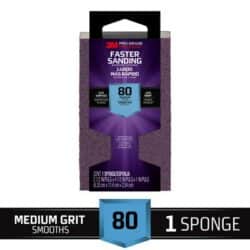 3M™ Pro Grade Precision™ Faster Sanding Sanding Block Sponge, 24000PGP-M-B, 2.5 in x 4.5 in x 1 in, 80 grit, Medium, 12/cs image 3M™ Pro Grade Precision™ Faster Sanding Sanding Block Sponge, 24000PGP-M-B, 2.5 in x 4.5 in x 1 in, 80 grit, Medium, 12/csimage