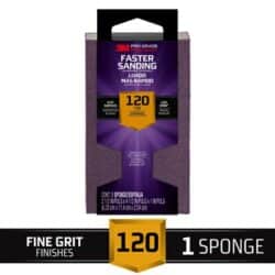 3M™ Pro Grade Precision™ Faster Sanding Sanding Block Sponge, 24001PGP-F-B, 2.5 in x 4.5 in x 1 in, 120 grit, Fine, 12/cs image 3M™ Pro Grade Precision™ Faster Sanding Sanding Block Sponge, 24001PGP-F-B, 2.5 in x 4.5 in x 1 in, 120 grit, Fine, 12/csimage