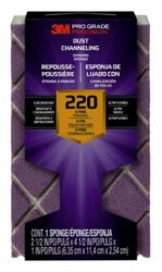 3M™ Pro Grade Precision™ Dust Channeling Block Sanding Sponge 220 grit Extra Fine, 2504TRI-220-CH, 4.5 in x 2.5 in x 1 in, 12/cs image 3M™ Pro Grade Precision™ Dust Channeling Block Sanding Sponge 220 grit Extra Fine, 2504TRI-220-CH, 4.5 in x 2.5 in x 1 in, 12/csimage