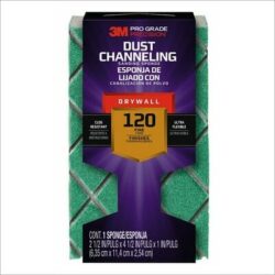 3M™ Pro Grade Precision™ Drywall Dust Channeling Sanding Sponge Fine, 30904FP-CH-DBL, 4.5 in x 2.5 in x 1 in, 12/cs (2×6) image 3M™ Pro Grade Precision™ Drywall Dust Channeling Sanding Sponge Fine, 30904FP-CH-DBL, 4.5 in x 2.5 in x 1 in, 12/cs (2×6)image