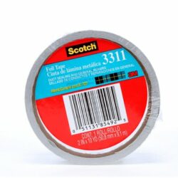 Scotch® Foil Tape 3311, Silver, 2 in x 10 yd, 3.6 mil, 24 Rolls/Case image Scotch® Foil Tape 3311, Silver, 2 in x 10 yd, 3.6 mil, 24 Rolls/Caseimage