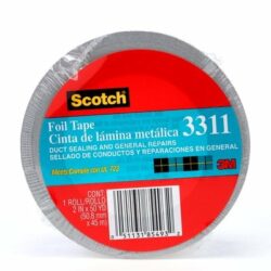 Scotch® Foil Tape 3311, Silver, 2 in x 50 yd, 3.6 mil, 12 Rolls/Case image Scotch® Foil Tape 3311, Silver, 2 in x 50 yd, 3.6 mil, 12 Rolls/Caseimage