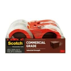 Scotch® Commercial Grade Shipping Packaging Tape 3750-4RD-6GC, 1.88 in x 54.6 yd (48 mm x 50 m) 4 Pack, Clear image Scotch® Commercial Grade Shipping Packaging Tape 3750-4RD-6GC, 1.88 in x 54.6 yd (48 mm x 50 m) 4 Pack, Clearimage