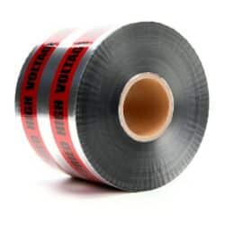 Scotch® Detectable Buried Barricade Tape 413, CAUTION BURIED HIGH VOLTAGE CABLE BELOW, 6 in x 1000 ft, Red, 4 rolls/Caseimage