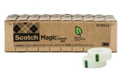 Scotch® Magic™ Greener Tape 812-10P, 3/4 in x 900 in (19 mm x 22.8 m) image Scotch® Magic™ Greener Tape 812-10P, 3/4 in x 900 in (19 mm x 22.8 m)image