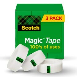 Scotch® Magic™ Invisible Tape 810-3PK, 3/4 in x 36 yd x 0 in (19 mm x 32,9 m) 3 Pack image Scotch® Magic™ Invisible Tape 810-3PK, 3/4 in x 36 yd x 0 in (19 mm x 32,9 m) 3 Packimage
