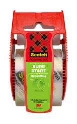 Scotch® Sure Start Shipping Packaging Tape with dispenser, 145, 1.88 in x 800 in (48 mm x 20.3 m) image Scotch® Sure Start Shipping Packaging Tape with dispenser, 145, 1.88 in x 800 in (48 mm x 20.3 m)image