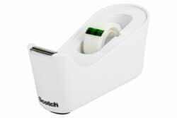 Scotch® Desktop Dispenser C18-W, White .75 in x 350 in (19 mm x 8,89 m), Roll of tape included image Scotch® Desktop Dispenser C18-W, White .75 in x 350 in (19 mm x 8,89 m), Roll of tape includedimage