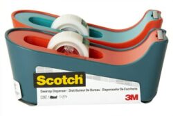 Scotch® Tape Dispenser C18-MX, Two Color Combinations, 0.75 in x 350 in (19 mm x 8.89 m), Roll of Tape Included image Scotch® Tape Dispenser C18-MX, Two Color Combinations, 0.75 in x 350 in (19 mm x 8.89 m), Roll of Tape Includedimage