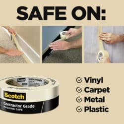 Scotch® Contractor Grade Masking Tape 2020-18AP, 0.70 in x 60.1 yd (18mm x 55m) image Scotch® Contractor Grade Masking Tape 2020-18AP, 0.70 in x 60.1 yd (18mm x 55m)image