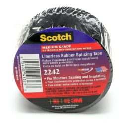 3M™ Linerless Electrical Rubber Tape 2242, 1-1/2 in x 15 ft, 1 in core, Black, 1 roll/carton, 12 rolls/case image 3M™ Linerless Electrical Rubber Tape 2242, 1-1/2 in x 15 ft, 1 in core, Black, 1 roll/carton, 12 rolls/caseimage